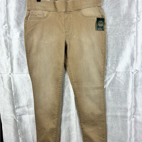 LRL Ralph Lauren Leggings Womens Sz 10 Length 29 Super Stretch NWT Tan/Khaki - Picture 3 of 10